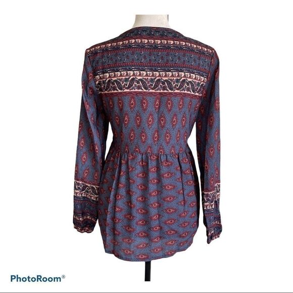 Venus Bohemian Blue and Rust Gypsy Top - Small - Picture 10 of 10